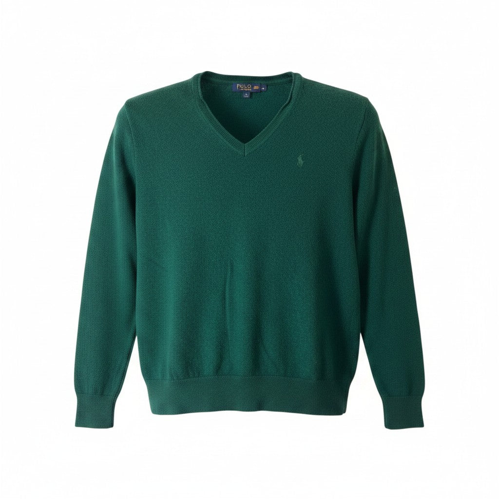 Pull  Ralph Lauren  – Col V – vert – taille S