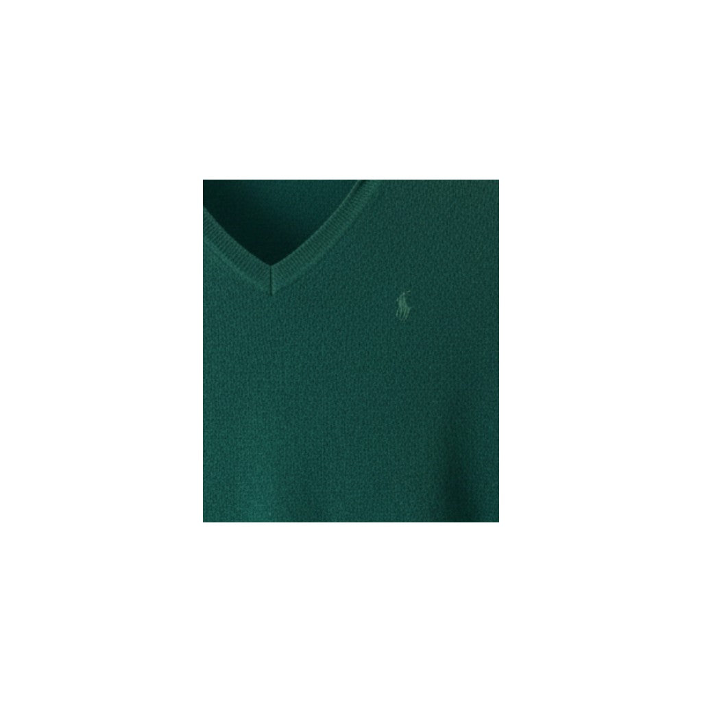 Pull  Ralph Lauren  – Col V – vert – taille S