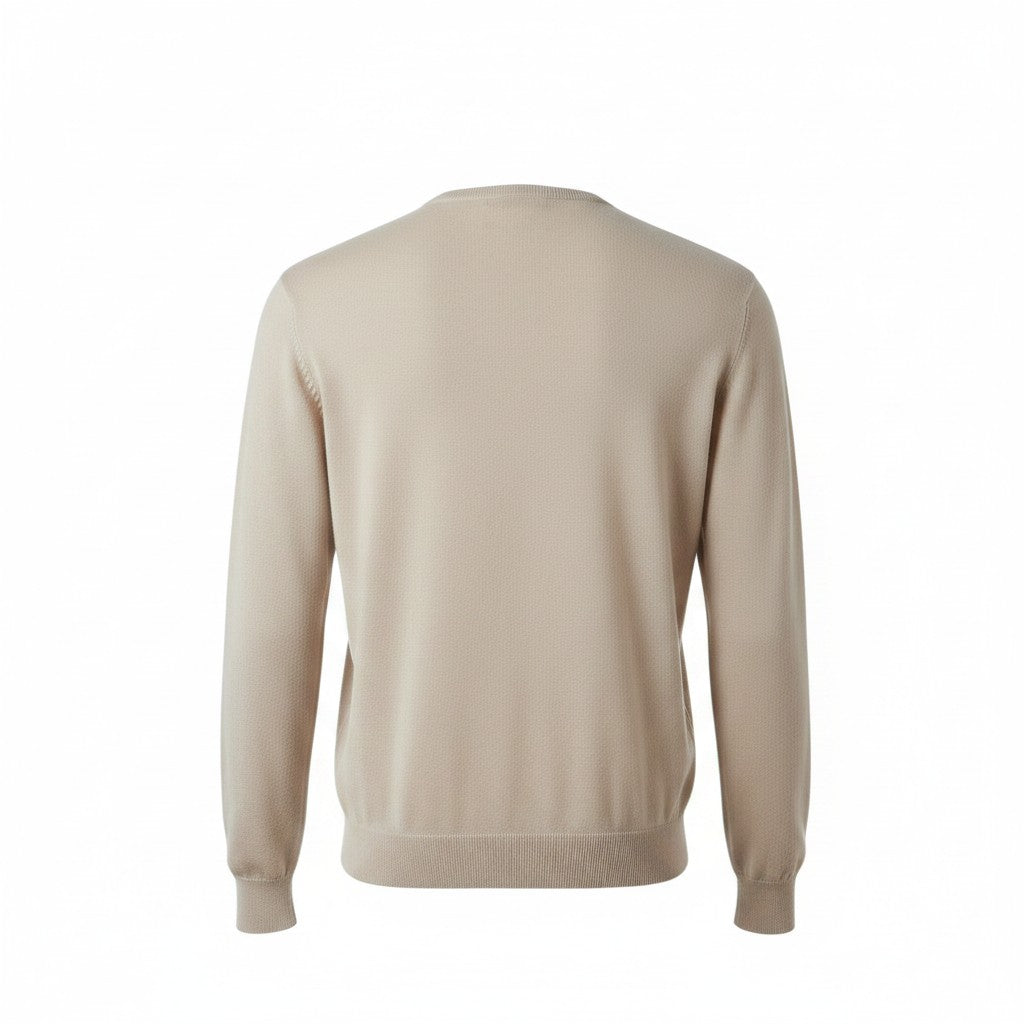 Pull  Ralph Lauren  – Col V – gris/blanc – taille L