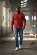 Polo manches longues Ralph Lauren  – orange – Taille XL
