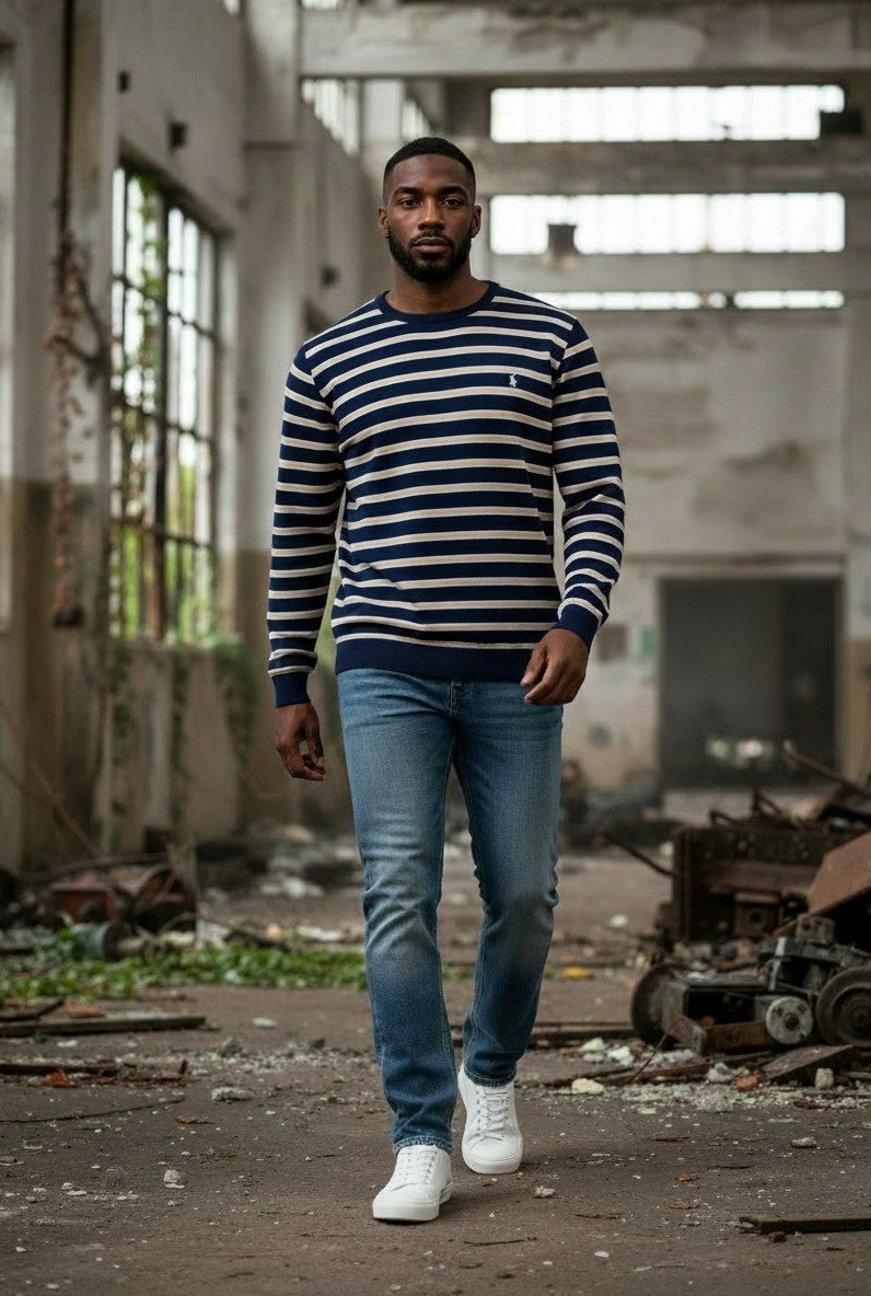 Pull  Ralph Lauren  – Col rond – bleu – taille XL