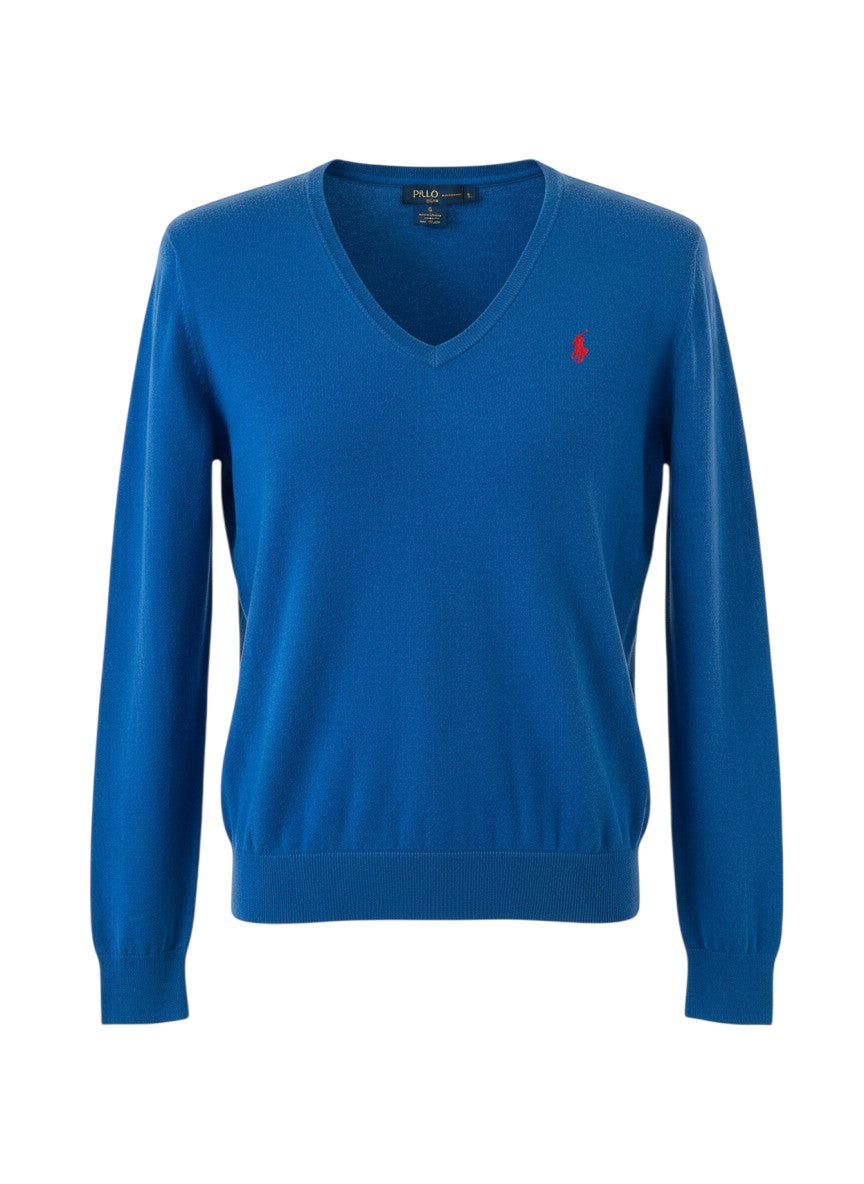 Pull  Ralph Lauren  – Col V – bleu –  taille M