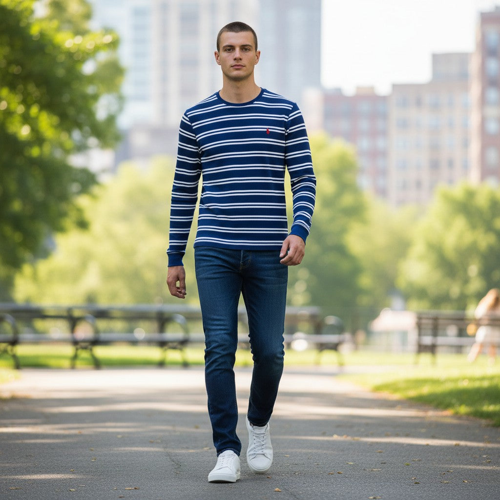 Pull Ralph Lauren  – Col rond – bleu – taille M