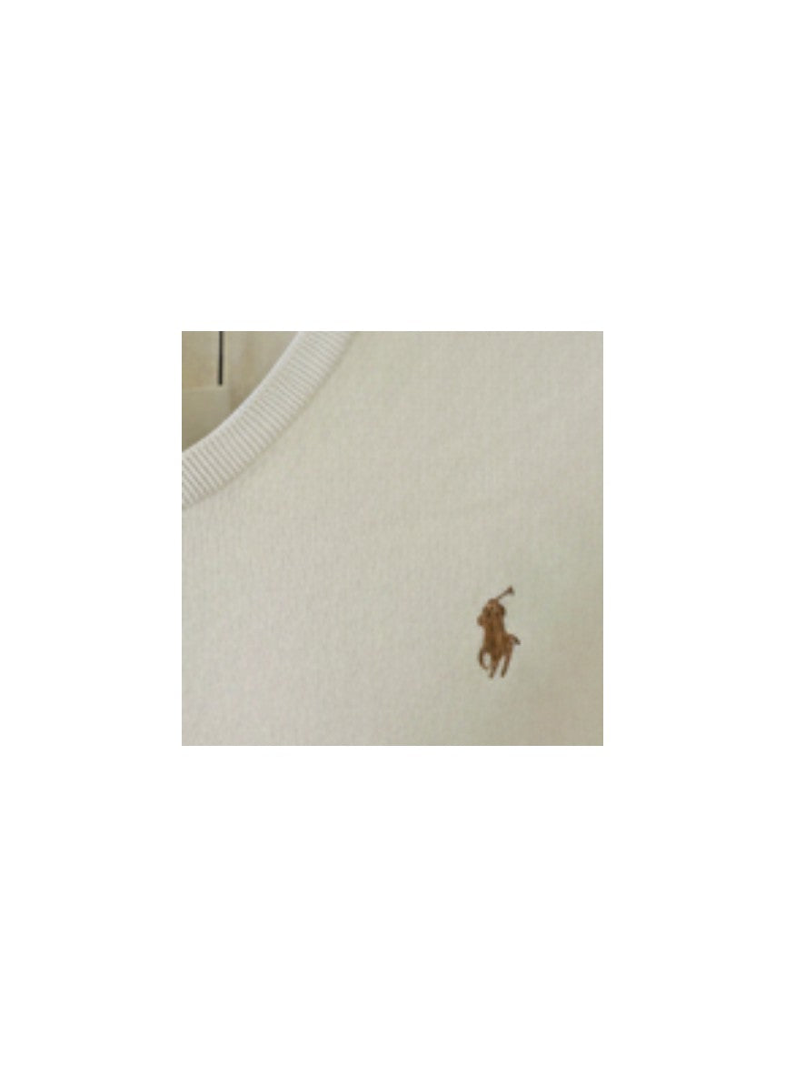 Pull sans manches Ralph Lauren  – Col V –  Blanc – Taille S