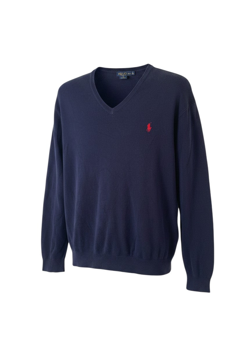 Pull Ralph Lauren  – Col V – marine – taille L