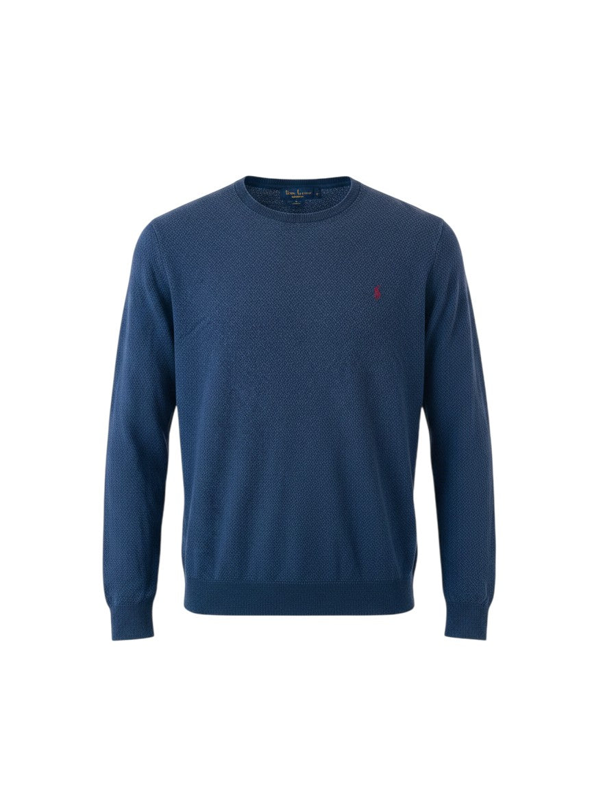 Pull Ralph Lauren  – Col rond – gris/bleu – taille S