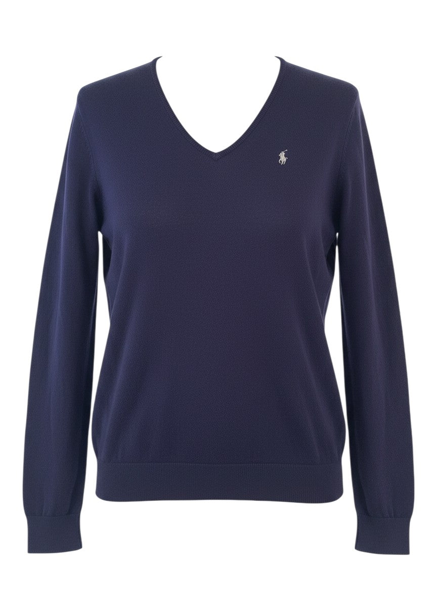 Pull  Ralph Lauren  – Col V – marine – taille L