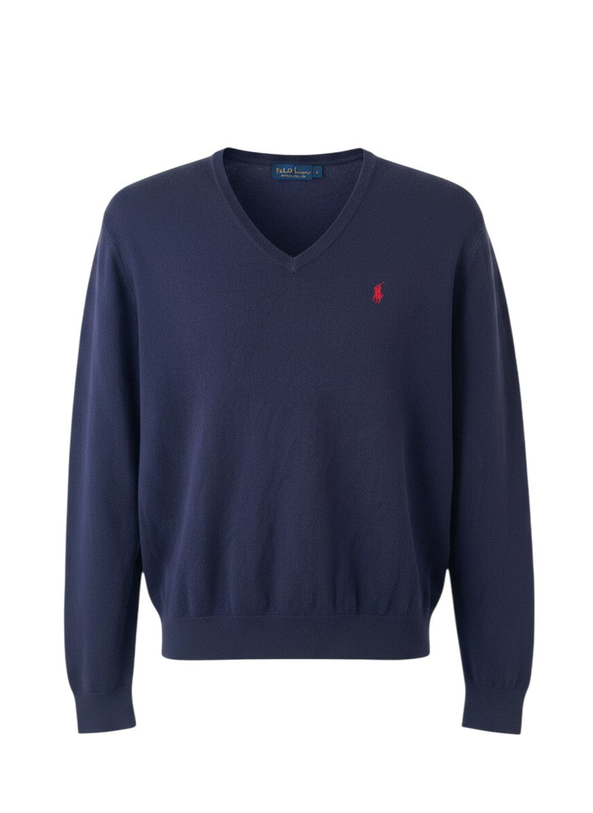Pull Ralph Lauren  – Col V – marine – taille S