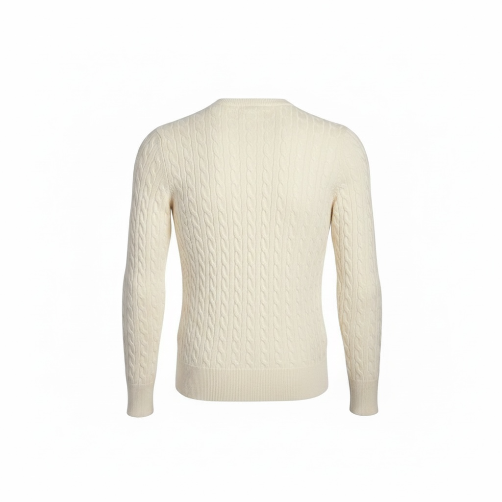 Pull Ralph Lauren  – Col rond – blanc – Taille L – Neuf
