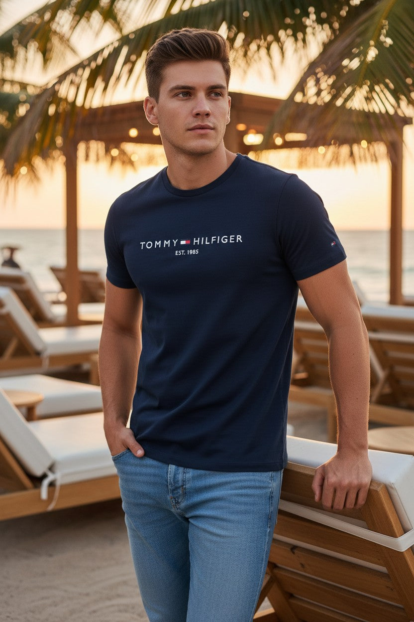 T-shirt Ralph Lauren  – Col rond – marine – Taille L –  Neuf