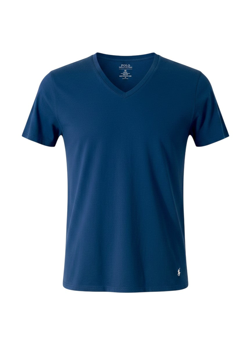 T-shirt Ralph Lauren Série Player – Col V – bleu – Taille L