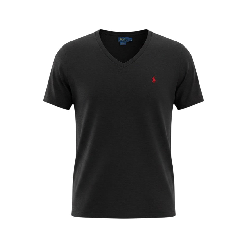 T-shirt Ralph Lauren – Col V – Noir – Taille XL