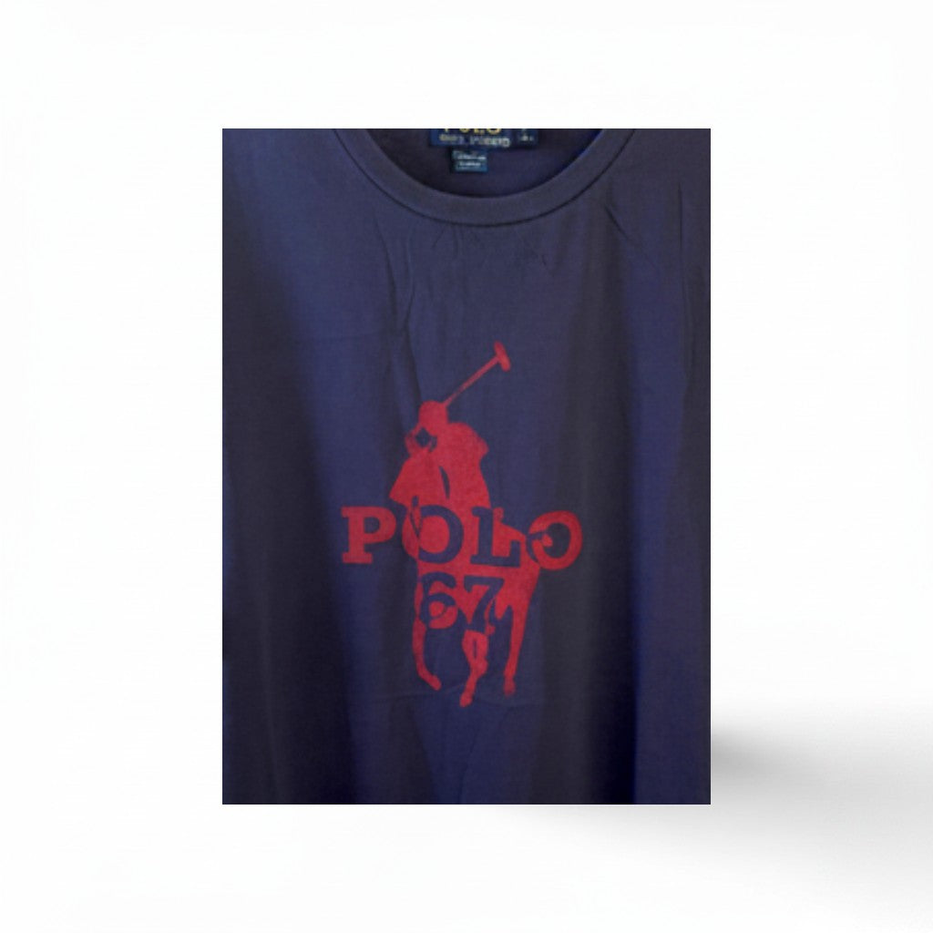 T-shirt Ralph Lauren – Col Rond – Bleu – Taille XXL