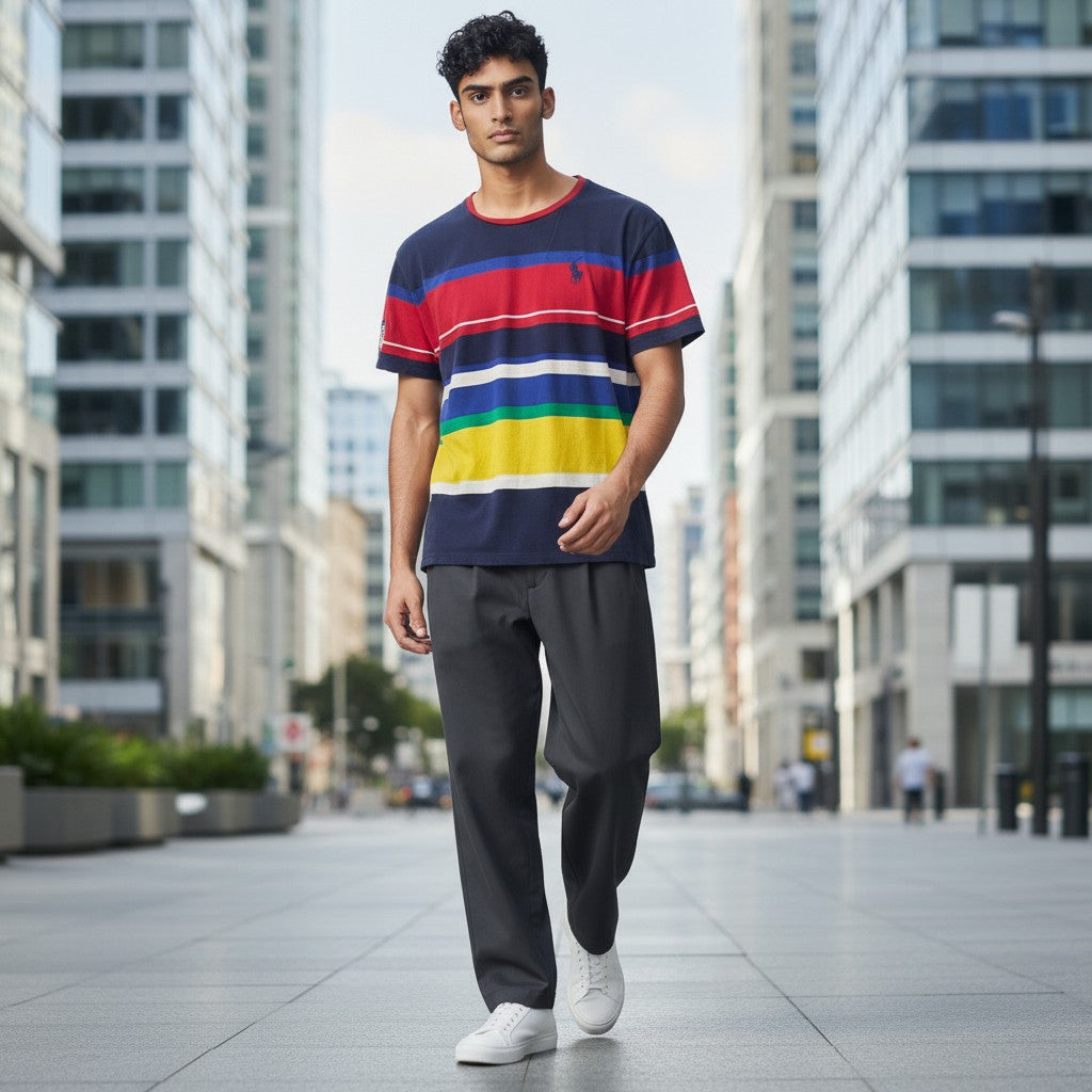 T-shirt Ralph Lauren Série Official Outfitter – Col Rond – Multicolore – Taille XXL