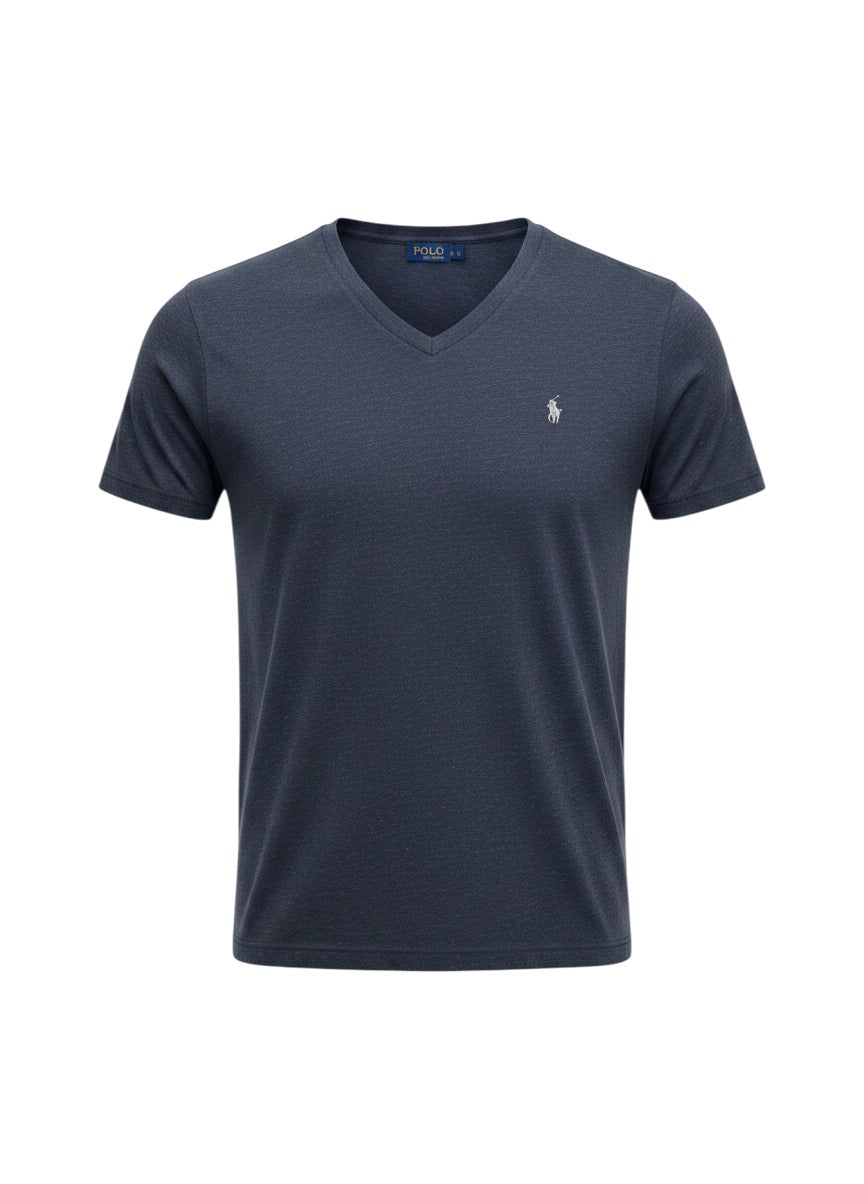 T-shirt Ralph Lauren – Col Rond – Gris – Taille L