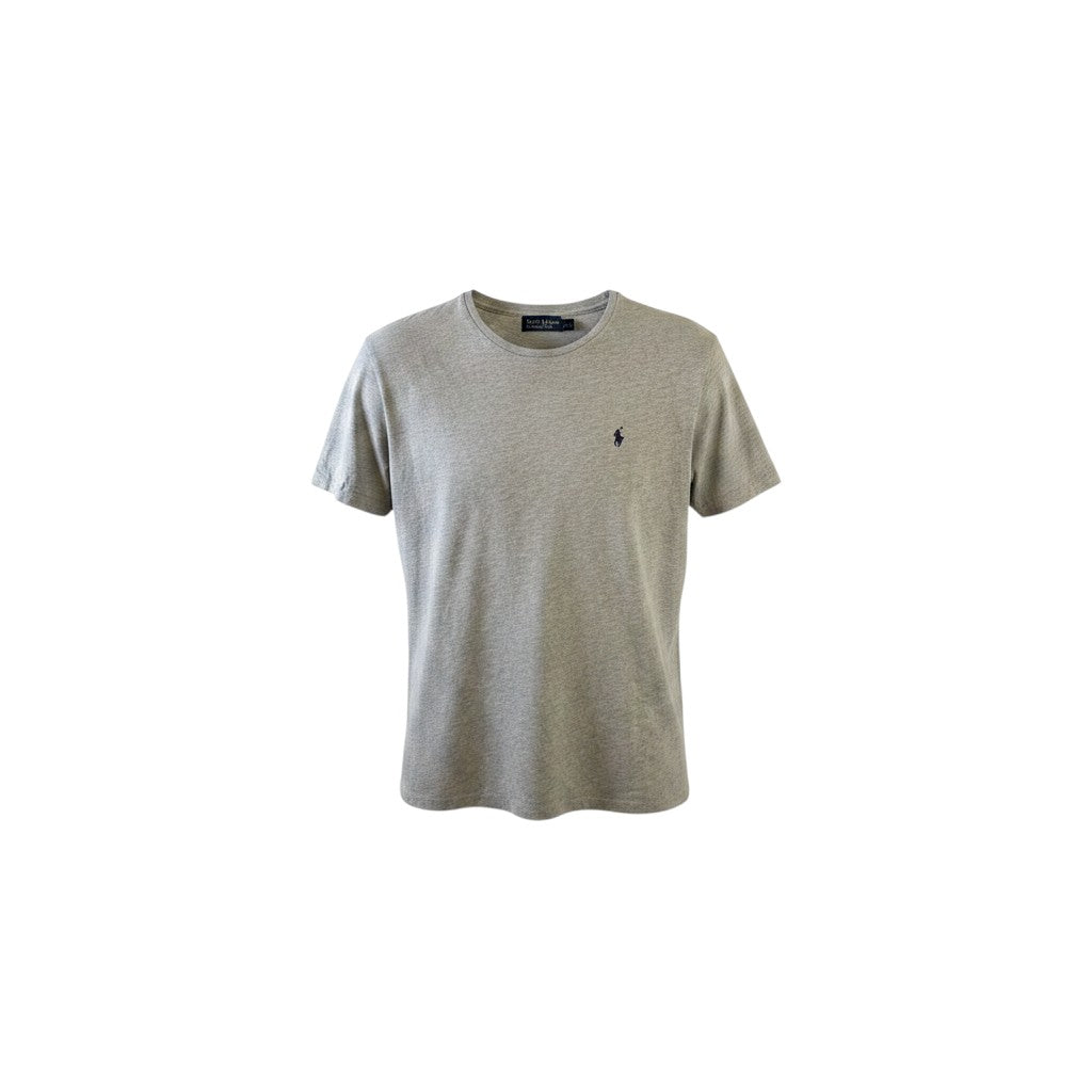 T-shirt Ralph Lauren – Col Rond – Gris/Blanc – Taille XL