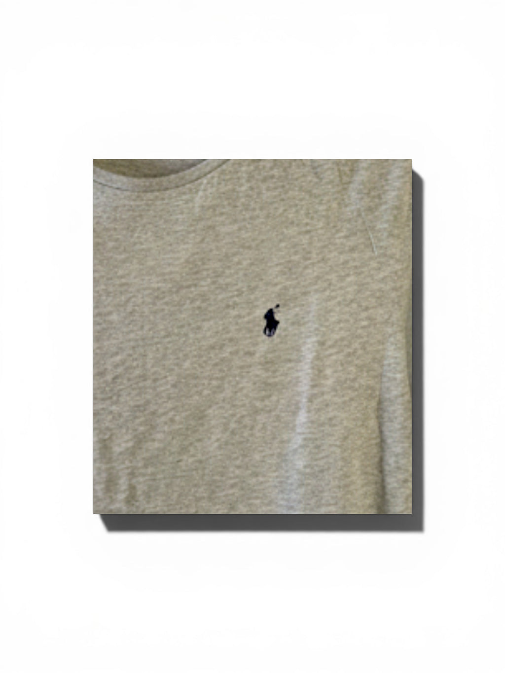 T-shirt Ralph Lauren – Col Rond – Gris/Blanc – Taille XL