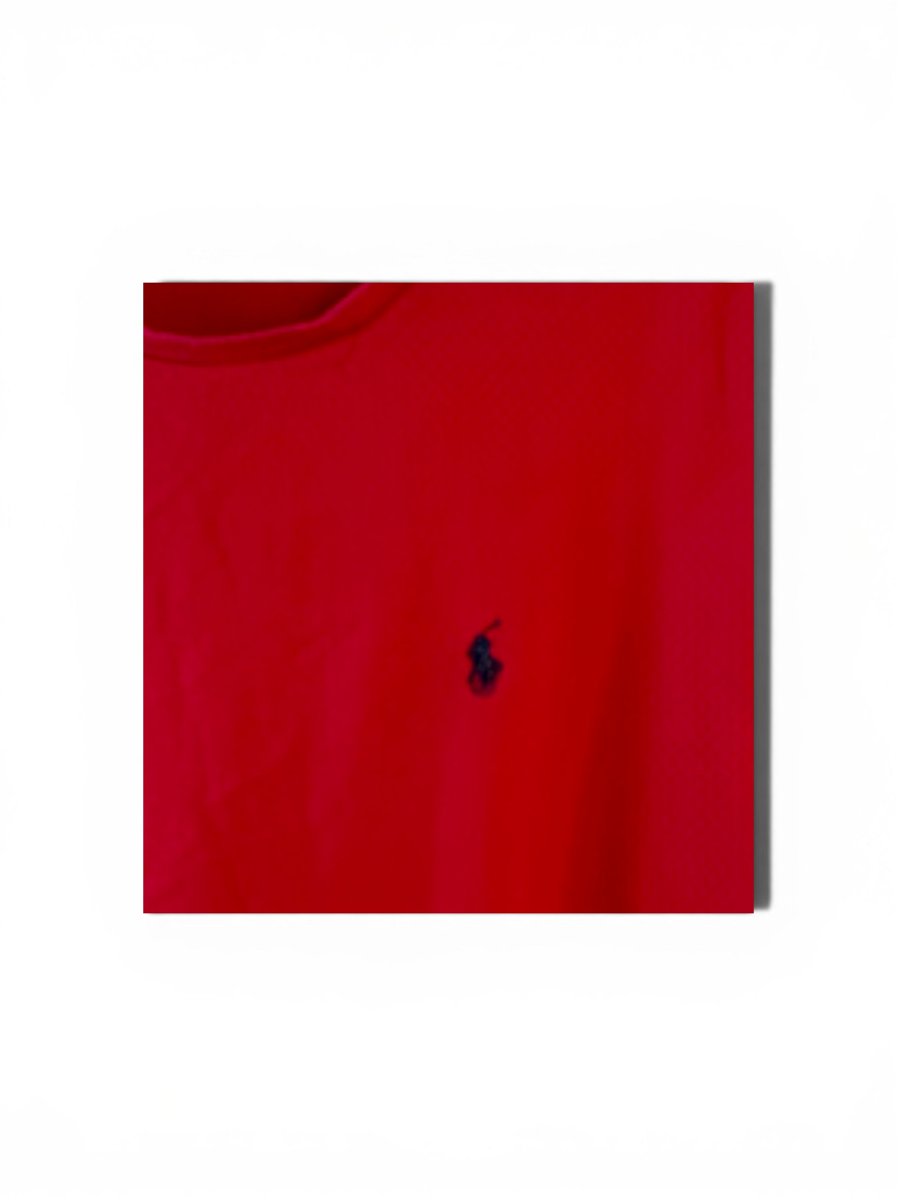 T-shirt Ralph Lauren – Col Rond – Rouge – Taille L