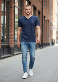 T-shirt Ralph Lauren – Col V – Bleu Foncé – Taille S