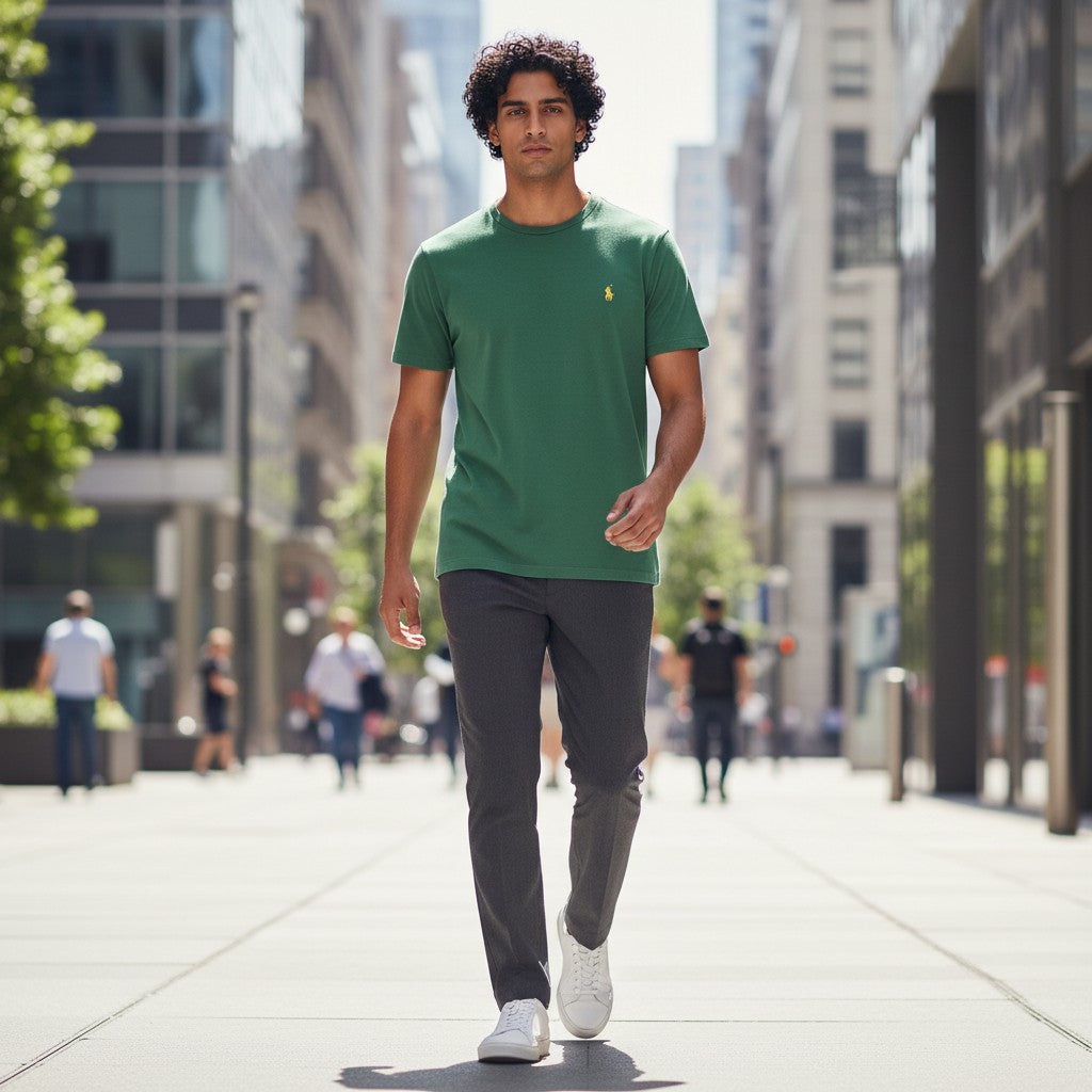 T-shirt Ralph Lauren – Col Rond – Vert – Taille L