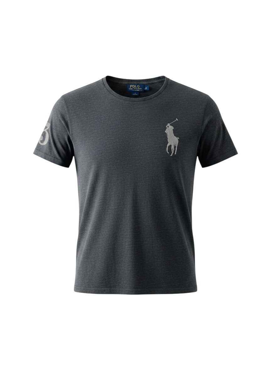 T-shirt Ralph Lauren Série Player – Col Rond – gris – Taille L
