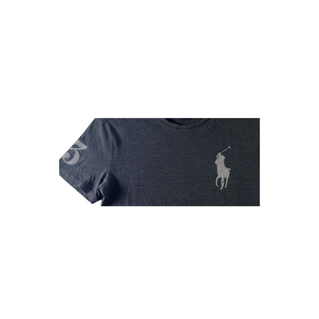 T-shirt Ralph Lauren Série Player – Col Rond – gris – Taille L