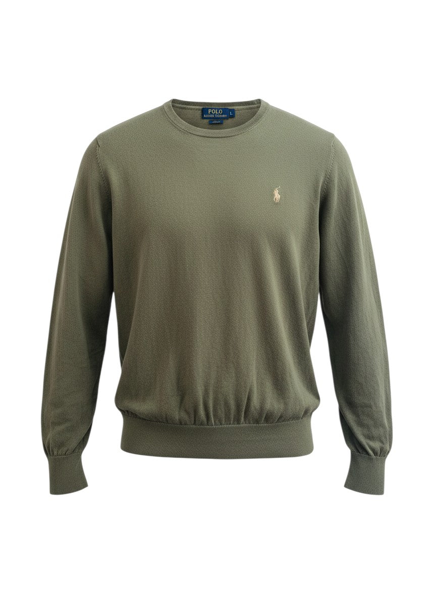 Pull Ralph Lauren  – Col rond – vert olive – taille L