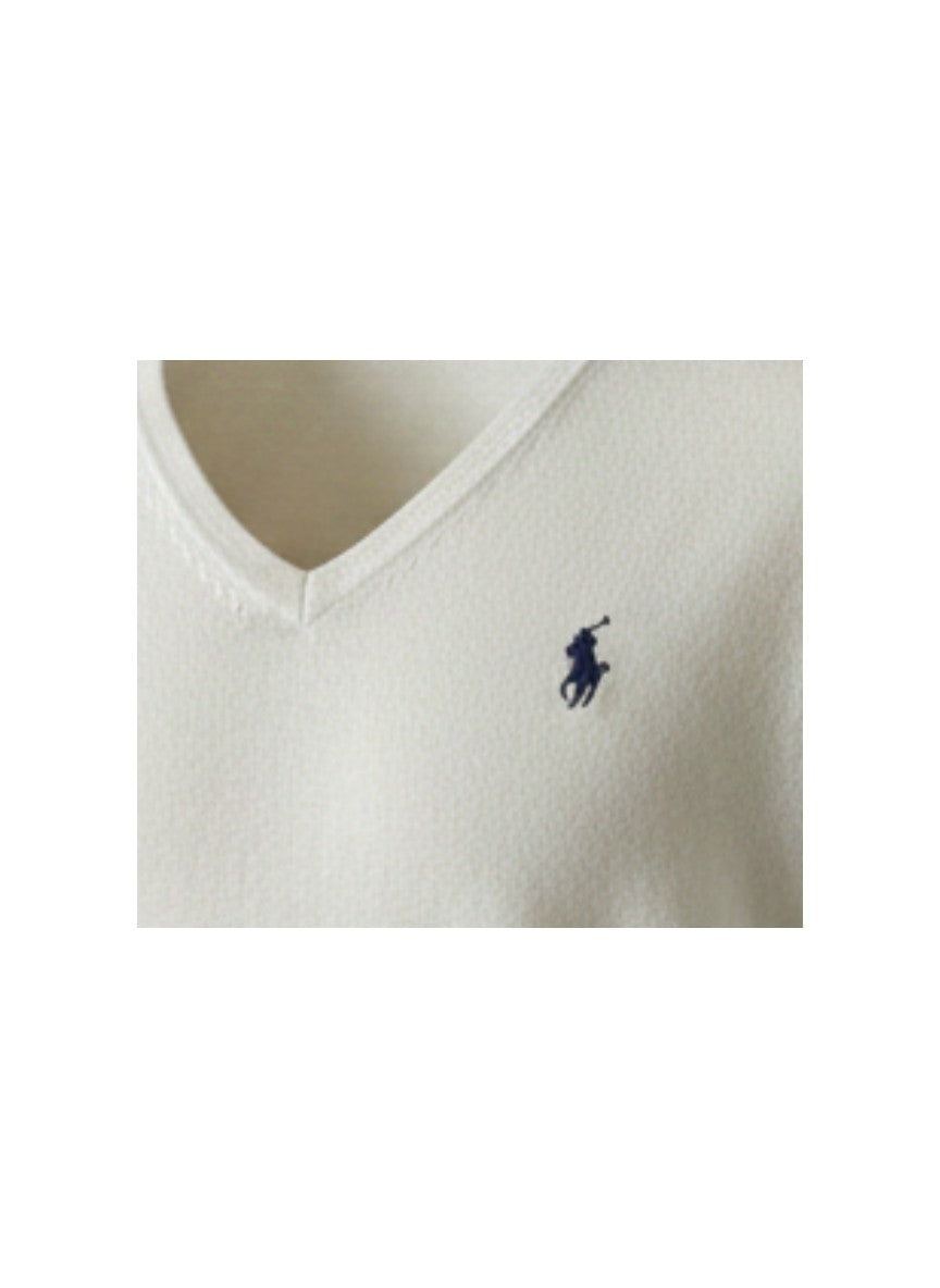 Pull Ralph Lauren  – Col V – blanc – taille L