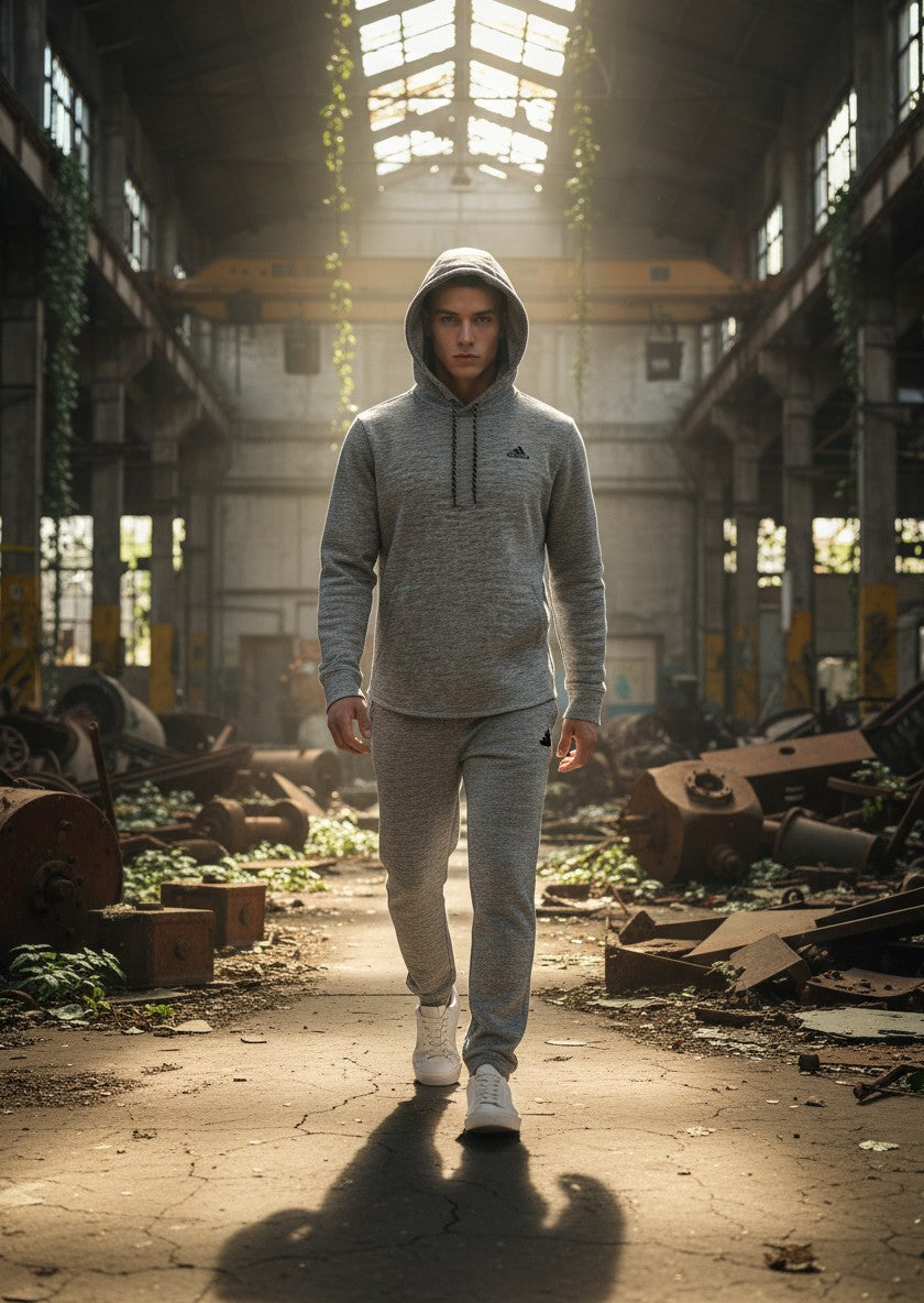 Sweat à Capuche Adidas – gris – taille M
