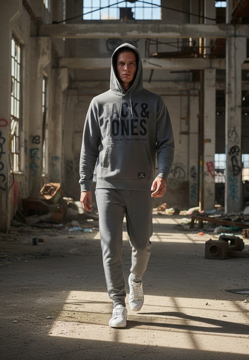 Sweat à Capuche Jack&Jones – gris – taille L