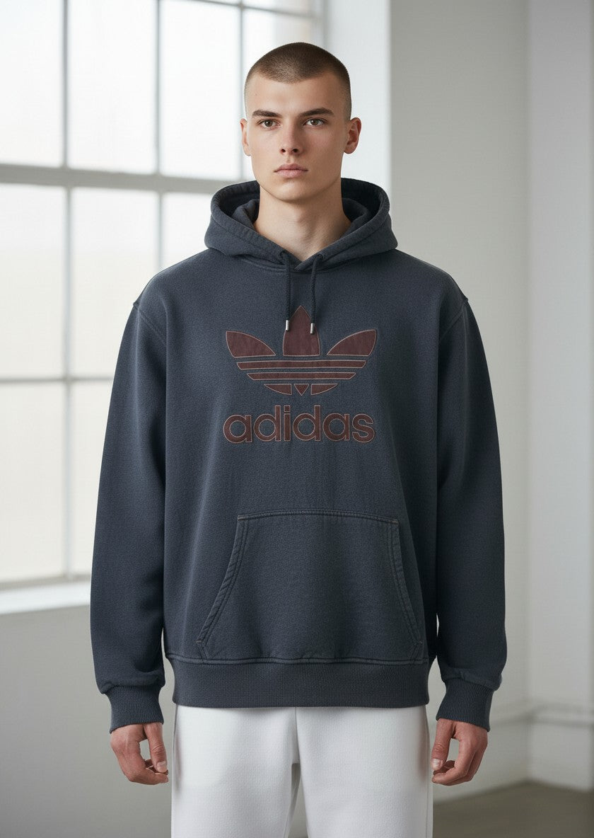 Sweat à Capuche Adidas – gris – taille XL