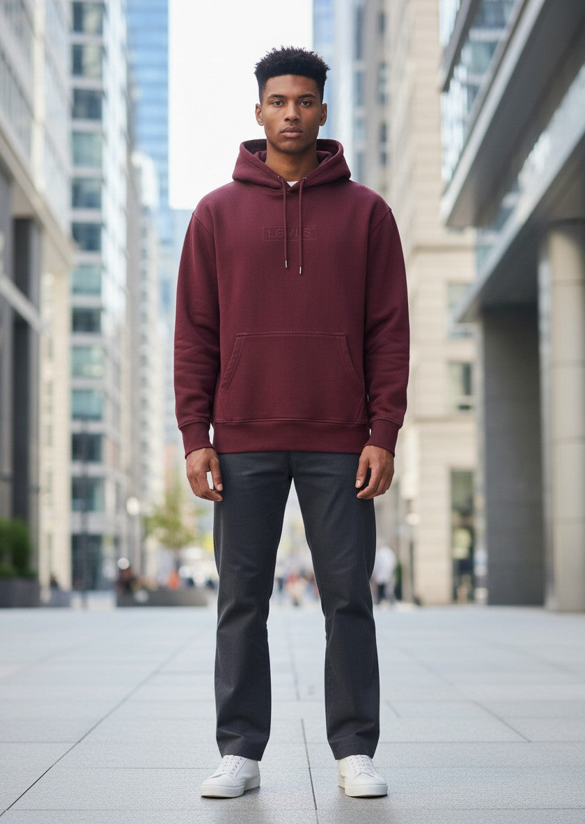 Sweat à Capuche Levis – bordeau – taille S