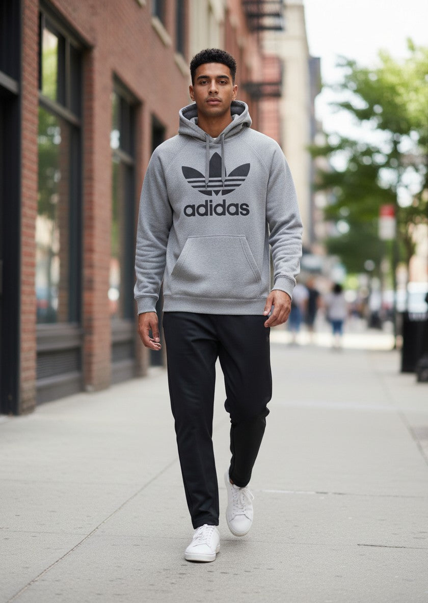 Sweat à Capuche ADIDAS – gris – taille S