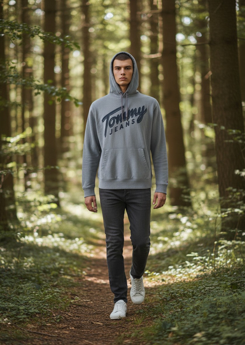 Sweat à Capuche Tommy Jeans – gris – taille L