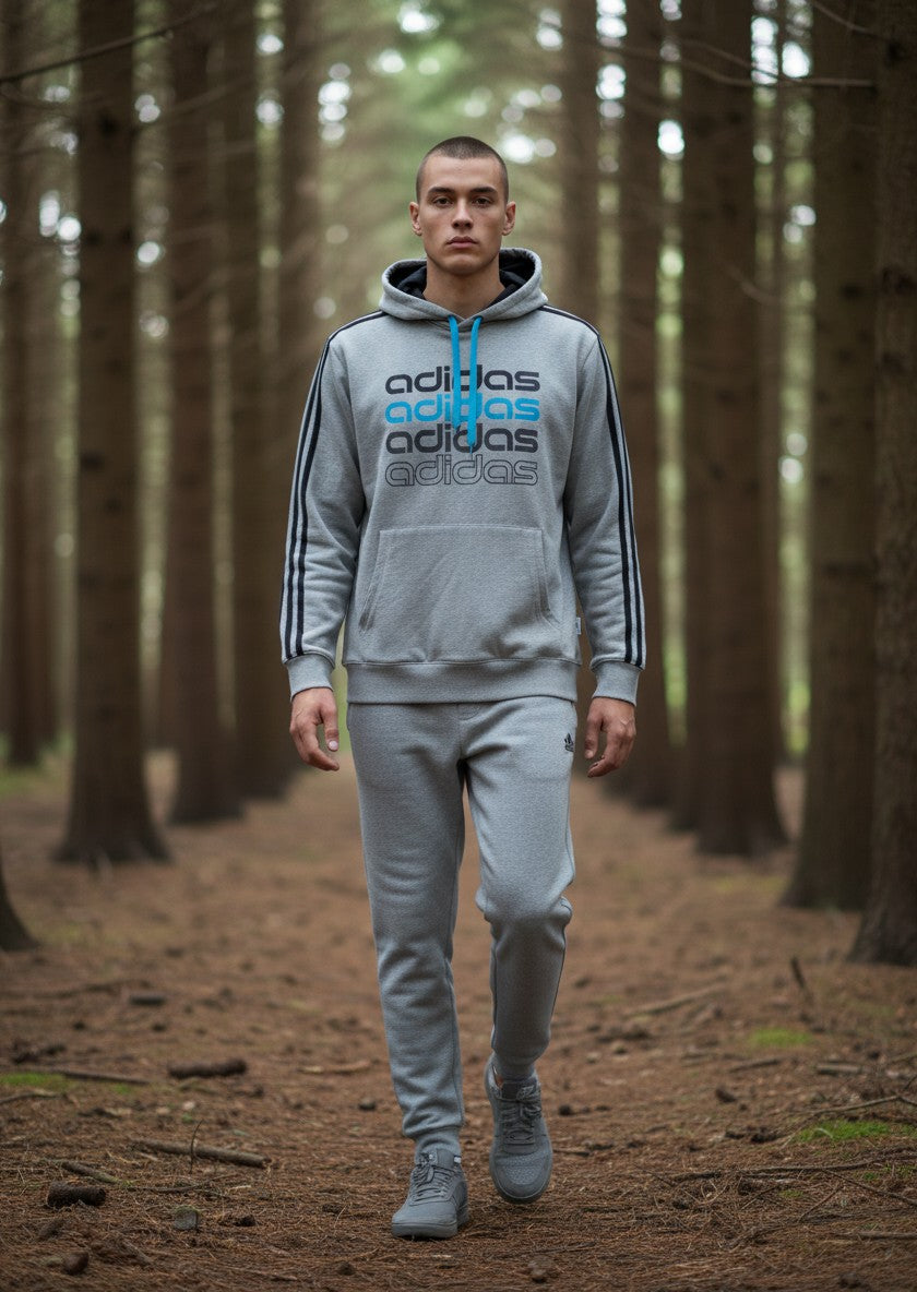 Sweat à Capuche Adidas – gris – taille L