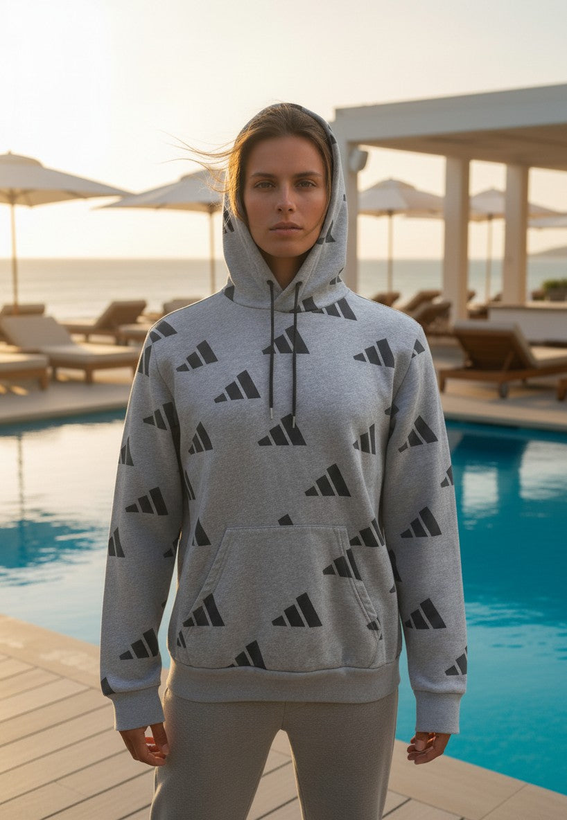 Sweat à Capuche Adidas – gris – taille M