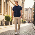 Polo manches courtes Ralph Lauren  – marine – Taille L